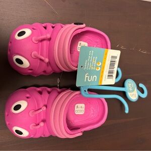Fun 2 Fun Pink Kids Sandals with Eye Design